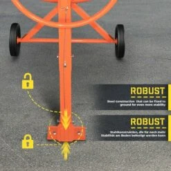 TIMBERTECH® Betonmischer - 140L, 550 W, Mit Handrad, 2 Räder, Elektrisch, Stahl, Orange/Schwarz - Mörtelmischer, Zementmischer, Mischer, Mischmaschine, Betonmischmaschine -Werkzeuge für Rohbau & Beton Verkäufe 66808801 4